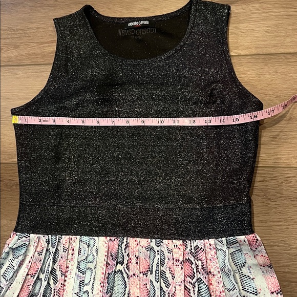 Roberto Cavalli Sport Sporty Dress Snakeskin Skirt Glittery Top - Picture 7 of 16